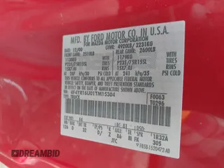 2001 Mazda B-Series 2WD Truck DS with VIN 4F4YR16U01TM15304, listed as a IAAI auction lot 41339885 with 122,987 mi miles. Bid and sale history available at carsss.com. Image 9.