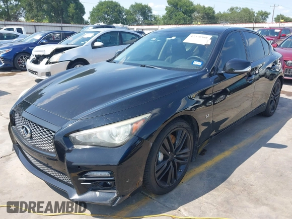 2014 Infiniti Q50 Sport with VIN JN1BV7AP0EM678832, listed as a IAAI auction lot 42370598 with 126,871 mi miles and . Bid and sale history available at DreamBid. Image 2.