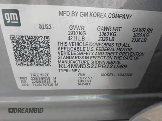 2023 Buick Encore GX Select с VIN KL4MMDS21PB121589, выставлен на аукционе IAAI как лот 42121103 с пробегом 20 379 миль миль и . История ставок и продаж доступна на DreamBid. Изображение 9.