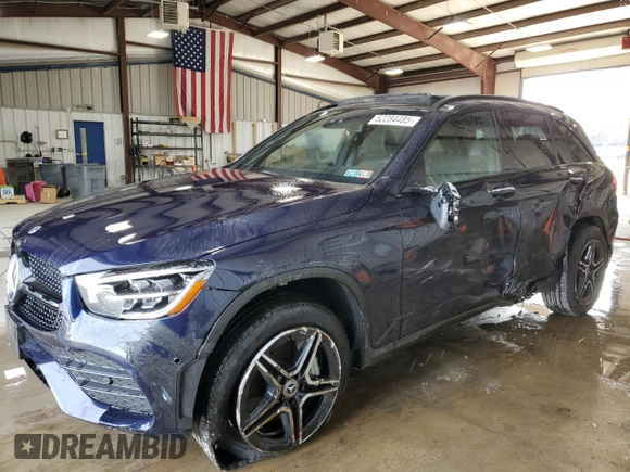 2022 Mercedes-Benz GLC 300 with VIN W1N0G8EB3NG074542, listed as a Copart auction lot 52284485 with 30,425 mi miles and Salvage Title. Bid and sale history available at DreamBid. Image 1.