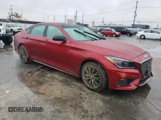 2018 Genesis G80 Sport with VIN KMHGN4JB5JU268376, listed as a Copart auction lot 44997965 with 32,790 mi miles and Salvage Title. Bid and sale history available at DreamBid. Image 4.