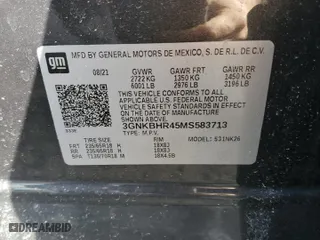 2021 Chevrolet Blazer LT with VIN 3GNKBHR45MS583713, listed as a Copart auction lot 49769315 with 33,530 mi miles and Salvage Title. Bid and sale history available at carsss.com. Image 13.
