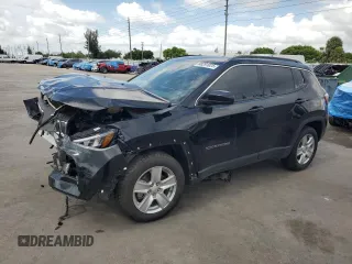 2022 Jeep Compass Latitude z VIN 3C4NJCBB0NT218033, wystawiony jako Copart lot #58291025 z przebiegiem 25 212 mil mil oraz Nie do naprawy • Non repairable. Historia ofert i sprzedaży dostępna na DreamBid. Obrazek 1.