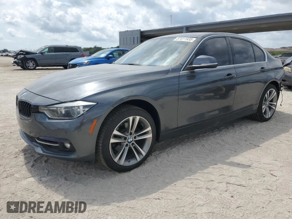 2017 BMW 3 Series 330i xDrive with VIN WBA8D9G56HNU59185, listed as a Copart auction lot 57411935 with 162,865 mi miles and Salvage title. Bid and sale history available at DreamBid. Image 1.