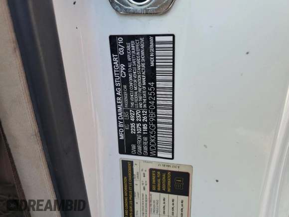 2011 Mercedes-Benz E 350 with VIN WDDKK5GF9BF042554, listed as a Copart auction lot 50602445 with 131,694 mi miles and Salvage title. Bid and sale history available at DreamBid. Image 12.