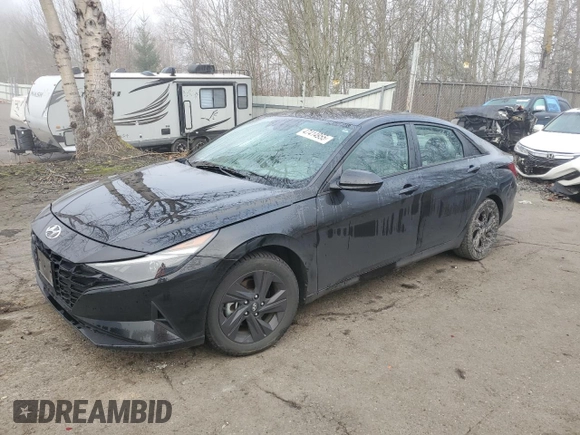 2021 Hyundai Elantra SEL with VIN 5NPLS4AG6MH029439, listed as a Copart auction lot 47414955 with 44,176 mi miles and Salvage Title. Bid and sale history available at carsss.com. Image 1.
