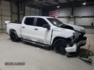 2024 Chevrolet Silverado 1500 Custom with VIN 3GCPDBEK8RG233125, listed as a Copart auction lot 51180035 with 18,439 mi miles and Salvage Title. Bid and sale history available at DreamBid. Image 4.