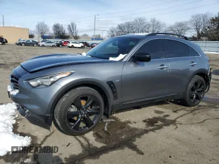 2016 Infiniti QX70 with VIN JN8CS1MW6GM400261, listed as a Copart auction lot 45635635 with 87,308 mi miles and Salvage Title. Bid and sale history available at DreamBid. Image 1.