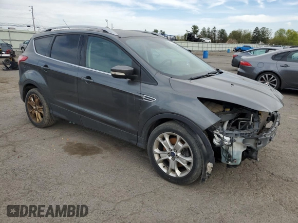 2016 Ford Escape Titanium with VIN 1FMCU9J95GUC17688, listed as a Copart auction lot 53234575 with 124,030 mi miles and Salvage Title. Bid and sale history available at DreamBid. Image 4.