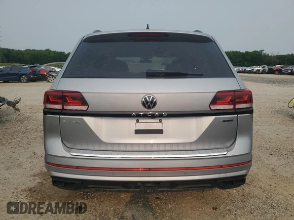 2023 Volkswagen Atlas SEL R-Line Black with VIN 1V2SR2CA1PC523727, listed as a Copart auction lot 58969365 with 27,169 mi miles and Salvage title. Bid and sale history available at DreamBid. Image 6.