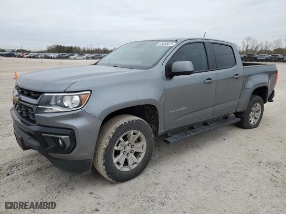2022 Chevrolet Colorado 2WD LT with VIN 1GCGSCEN6N1169634, listed as a Copart auction lot 89356825 with 44,409 mi miles and Salvage Title. Bid and sale history available at carsss.com. Image 1.