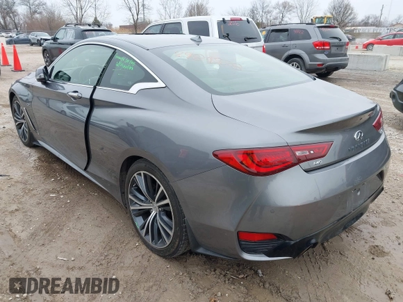 2017 Infiniti Q60 2.0t with VIN JN1CV7EL1HM321126, listed as a IAAI auction lot 41967092 with 72,158 mi miles and . Bid and sale history available at DreamBid. Image 3.