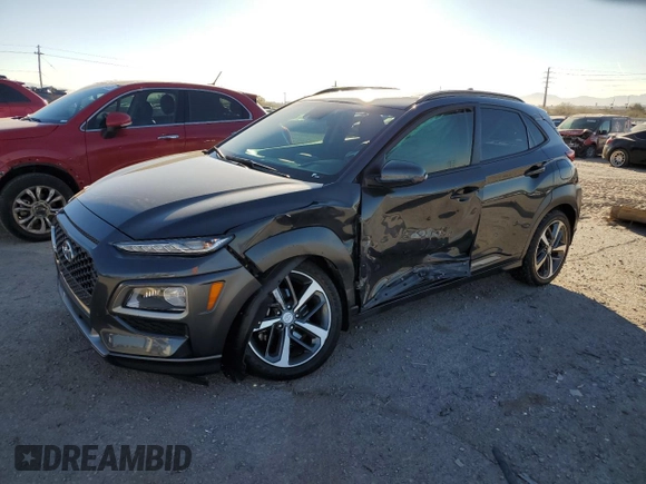 2019 Hyundai Kona Ultimate with VIN KM8K5CA50KU381488, listed as a Copart auction lot 42022965 with 48,155 mi miles and Salvage Title. Bid and sale history available at carsss.com. Image 1.