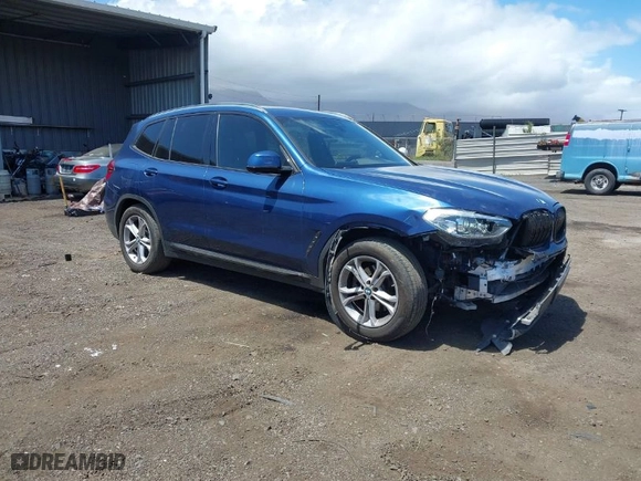 2021 BMW X3 sDrive30i with VIN 5UXTY3C08M9E91116, listed as a IAAI auction lot 41799060 with 25,049 mi miles. Bid and sale history available at carsss.com. Image 1.