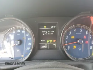 2015 Maserati GranTurismo Sport with VIN ZAM45VLA7F0144699, listed as a Copart auction lot 77566924 with 24,460 mi miles and Salvage Title. Bid and sale history available at carsss.com. Image 9.
