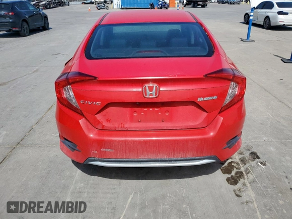 2020 Honda Civic Sedan LX with VIN 2HGFC2F69LH566510, listed as a Copart auction lot 49608665 with 93,648 mi miles and Salvage Title. Bid and sale history available at carsss.com. Image 6.