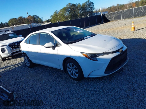 2021 Toyota Corolla LE with VIN JTDEPMAE9MJ118938, listed as a IAAI auction lot 41152722 with 107,911 mi miles. Bid and sale history available at carsss.com. Image 1.
