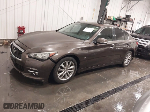 2015 Infiniti Q50 Premium z VIN JN1BV7ARXFM418280, wystawiony jako IAAI lot #42080879 z przebiegiem 126 411 mil mil oraz . Historia ofert i sprzedaży dostępna na DreamBid. Obrazek 2.