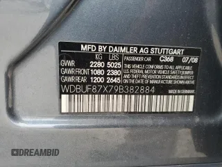 2009 Mercedes-Benz E 350 Luxury with VIN WDBUF87X79B382884, listed as a Copart auction lot 51075285 with 157,410 mi miles and Salvage Title. Bid and sale history available at DreamBid. Image 12.