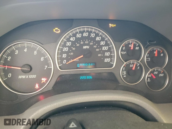 2005 GMC Envoy SLT with VIN 1GKDS13S652339845, listed as a Copart auction lot 77693684 with 220,306 mi miles and Salvage Title. Bid and sale history available at carsss.com. Image 9.