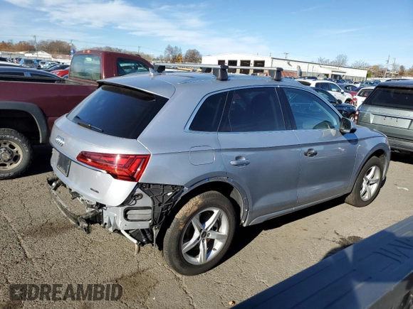 2022 Audi Q5 Premium with VIN WA1ABAFYXN2083220, listed as a Copart auction lot 80867064 with 46,924 mi miles and Salvage title. Bid and sale history available at DreamBid. Image 3.