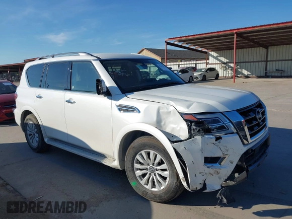 2023 Nissan Armada SV with VIN JN8AY2ACXP9181975, listed as a IAAI auction lot 40301592 with 25,948 mi miles. Bid and sale history available at carsss.com. Image 1.