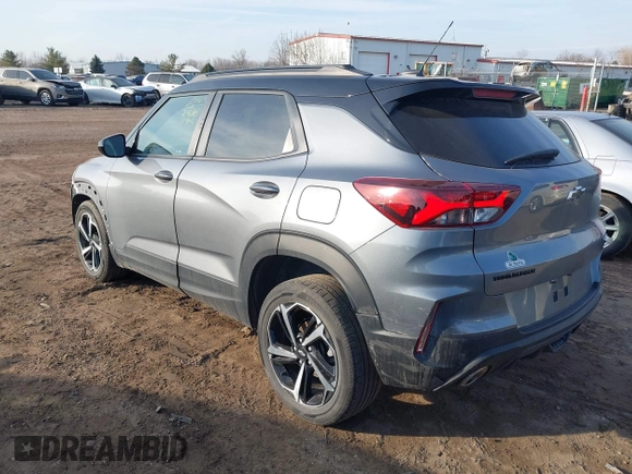 2022 Chevrolet TrailBlazer RS with VIN KL79MTSL0NB035652, listed as a IAAI auction lot 41791770 with 25,046 mi miles and . Bid and sale history available at DreamBid. Image 3.
