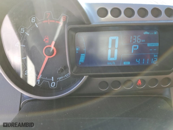 2015 Chevrolet Sonic LT with VIN 1G1JC6SH9F4107687, listed as a Copart auction lot 52183255 with 41,112 mi miles and Salvage Title. Bid and sale history available at carsss.com. Image 9.