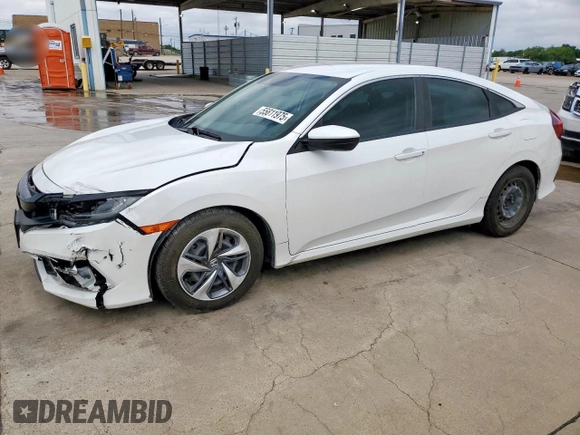 2019 Honda Civic LX with VIN 2HGFC2F68KH606218, listed as a Copart auction lot 55811975 with 74,750 mi miles and Salvage Title. Bid and sale history available at DreamBid. Image 1.
