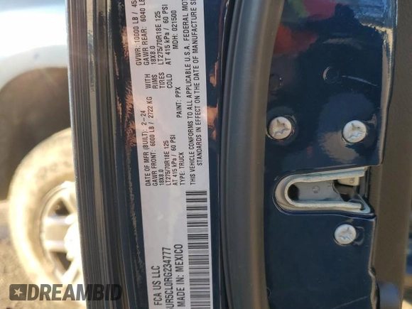 2024 Ram 2500 Tradesman with VIN 3C6UR5CL0RG234777, listed as a Copart auction lot 84373024 with 6,719 mi miles and Salvage Title. Bid and sale history available at carsss.com. Image 15.