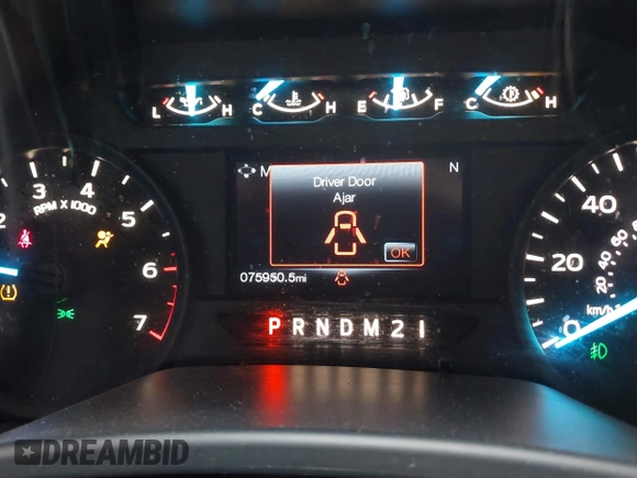 2017 Ford F-150 XL with VIN 1FTEW1EF6HKE43891, listed as a IAAI auction lot 41662152 with 75,950 mi miles. Bid and sale history available at carsss.com. Image 7.