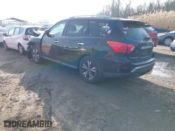 2017 Nissan Pathfinder SV with VIN 5N1DR2MM1HC609460, listed as a IAAI auction lot 41184113 with 1 mi miles. Bid and sale history available at carsss.com. Image 3.