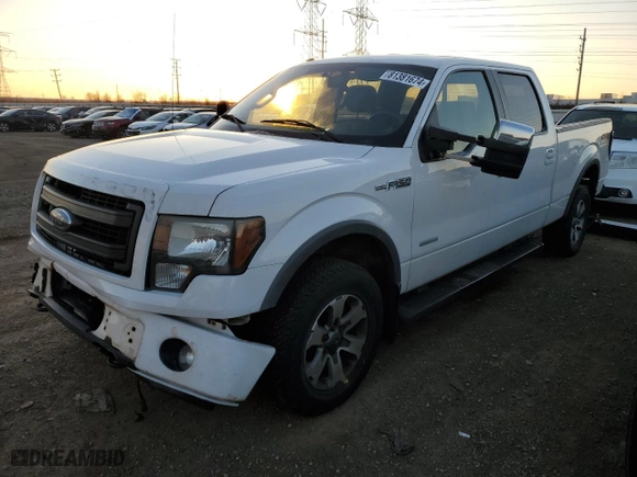 2014 Ford F-150 XL with VIN 1FTFW1ET4EFA01609, listed as a Copart auction lot 81381674 with 186,089 mi miles and Salvage Title. Bid and sale history available at carsss.com. Image 1.