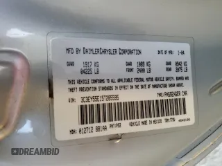 2005 Chrysler PT Cruiser Touring z VIN 3C3EY55E15T285595, wystawiony jako Copart lot #55699955 z przebiegiem 154 291 mil mil oraz Szkoda całkowita • Salvage title. Historia ofert i sprzedaży dostępna na DreamBid. Obrazek 12.