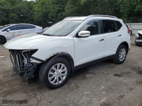 2016 Nissan Rogue SV with VIN KNMAT2MT7GP604545, listed as a Copart auction lot 63813164 with 164575 miles and Salvage Title. Bid and sale history available at carsss.com. Image 1.