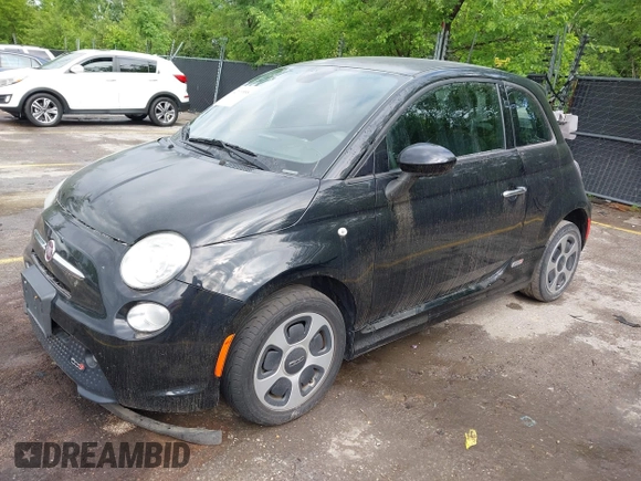 2015 FIAT 500e with VIN 3C3CFFGE4FT689654, listed as a IAAI auction lot 42199588 with 20,681 mi miles and . Bid and sale history available at DreamBid. Image 2.
