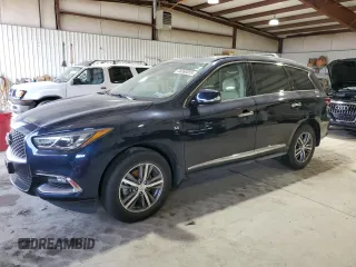 2020 Infiniti QX60 LUXE with VIN 5N1DL0MMXLC524423, listed as a Copart auction lot 48360055 with 27,253 mi miles and Salvage Title. Bid and sale history available at carsss.com. Image 1.