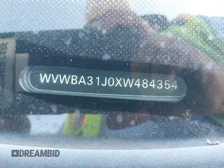 1999 Volkswagen Golf z VIN WVWBA31J0XW484354, wystawiony jako IAAI lot #41653219 z przebiegiem 255 725 mil mil oraz . Historia ofert i sprzedaży dostępna na DreamBid. Obrazek 9.