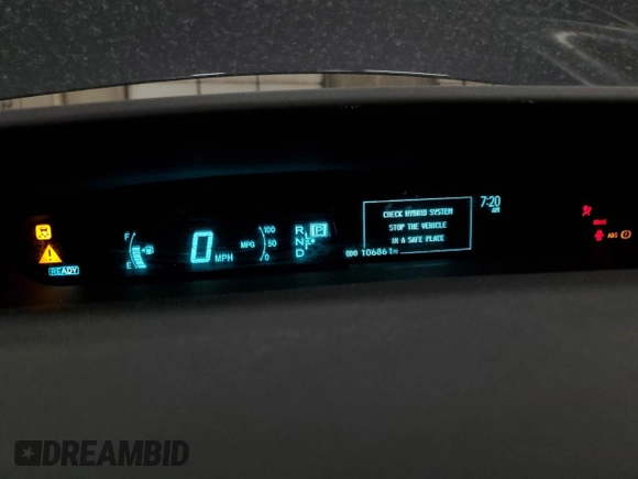 2013 Toyota Prius One with VIN JTDKN3DU2D5666794, listed as a Copart auction lot 52076955 with 106,861 mi miles and Salvage Title. Bid and sale history available at carsss.com. Image 9.