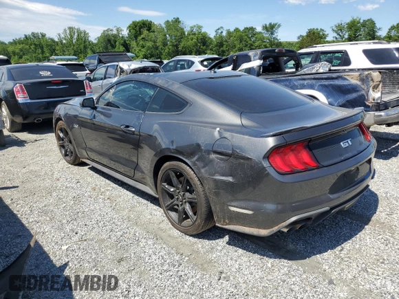 2020 Ford Mustang GT with VIN 1FA6P8CF6L5130303, listed as a Copart auction lot 57838495 with 45,319 mi miles and Salvage title. Bid and sale history available at DreamBid. Image 2.