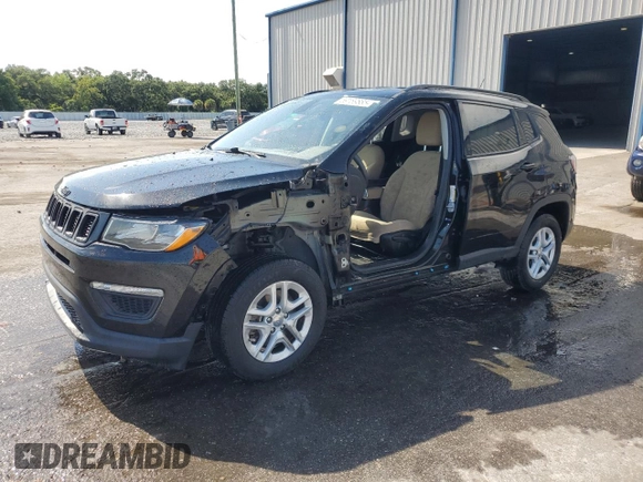 2018 Jeep Compass Sport z VIN 3C4NJCAB5JT411256, wystawiony jako Copart lot #59189885 z przebiegiem 110 634 mil mil oraz Szkoda całkowita • Salvage title. Historia ofert i sprzedaży dostępna na DreamBid. Obrazek 1.