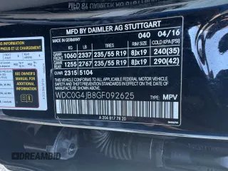 2016 Mercedes-Benz GLC with VIN WDC0G4JB8GF092625, listed as a Copart auction lot 55512975 with 110,332 mi miles and Clean Title. Bid and sale history available at carsss.com. Image 10.