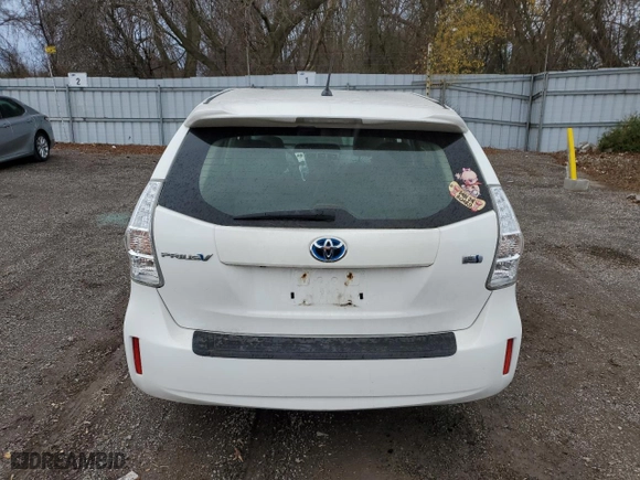 2012 Toyota Prius v Two with VIN JTDZN3EU8C3110285, listed as a Copart auction lot 82089754 with 0 mi miles and Clean Title. Bid and sale history available at carsss.com. Image 6.