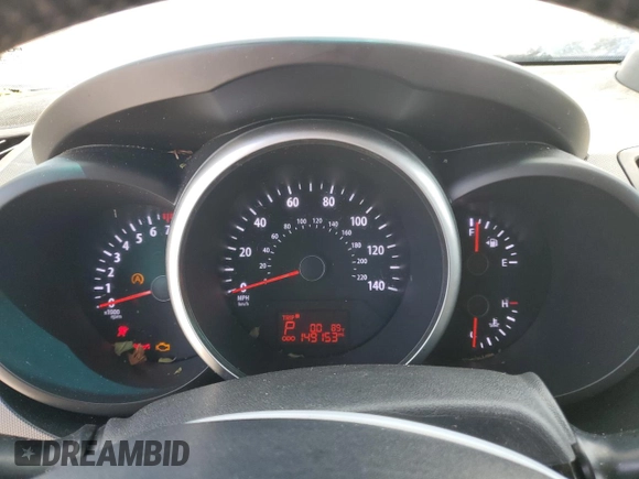 2013 Kia Soul + with VIN KNDJT2A62D7752628, listed as a Copart auction lot 54403715 with 149,153 mi miles and Salvage Title. Bid and sale history available at DreamBid. Image 9.