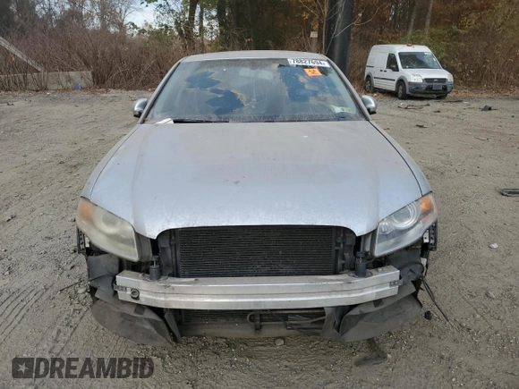 2005 Audi A4 2.0T with VIN WAUAF68E35A451475, listed as a Copart auction lot 78827694 with 243,856 mi miles and Salvage Title. Bid and sale history available at carsss.com. Image 5.