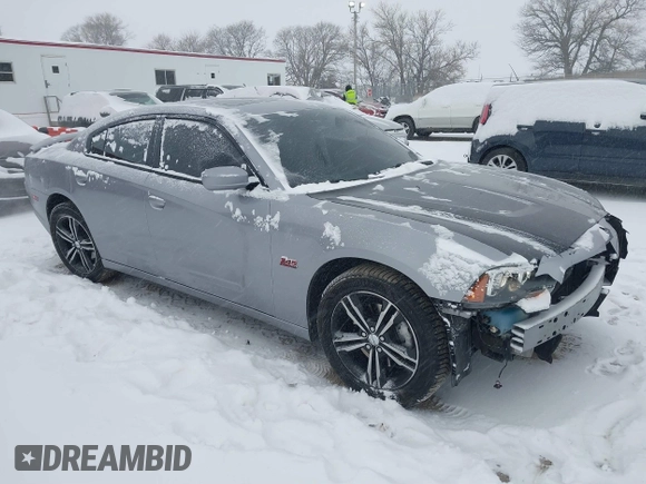 2014 Dodge Charger RT Plus with VIN 2C3CDXDTXEH199614, listed as a IAAI auction lot 41565510 with 99,776 mi miles. Bid and sale history available at carsss.com. Image 1.
