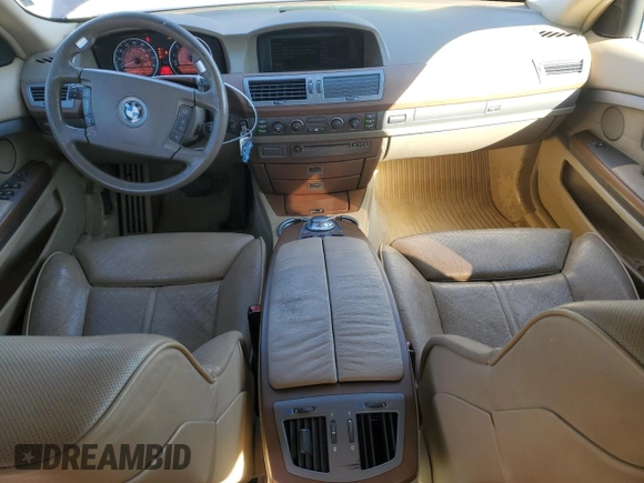 2003 BMW 7 Series 745i z VIN WBAGL63433DP63566, wystawiony jako Copart lot #87365424 z przebiegiem 167 697 mil mil oraz Szkoda całkowita • Salvage title. Historia ofert i sprzedaży dostępna na DreamBid. Obrazek 8.