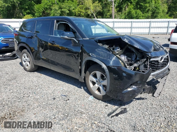 2021 Toyota Highlander L with VIN 5TDZZRAH8MS515126, listed as a Copart auction lot 52417775 with 37,945 mi miles and Salvage title. Bid and sale history available at DreamBid. Image 4.