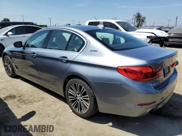 2019 BMW 5 Series 530e iPerformance with VIN WBAJA9C50KB399218, listed as a Copart auction lot 54268395 with 76,187 mi miles and Salvage Title. Bid and sale history available at carsss.com. Image 2.