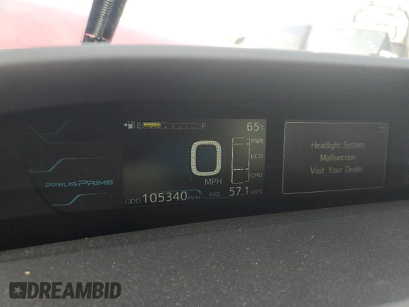 2017 Toyota Prius Plus z VIN JTDKARFP2H3050908, wystawiony jako Copart lot #60302925 z przebiegiem 105 340 mil mil oraz Szkoda całkowita • Salvage title. Historia ofert i sprzedaży dostępna na DreamBid. Obrazek 9.